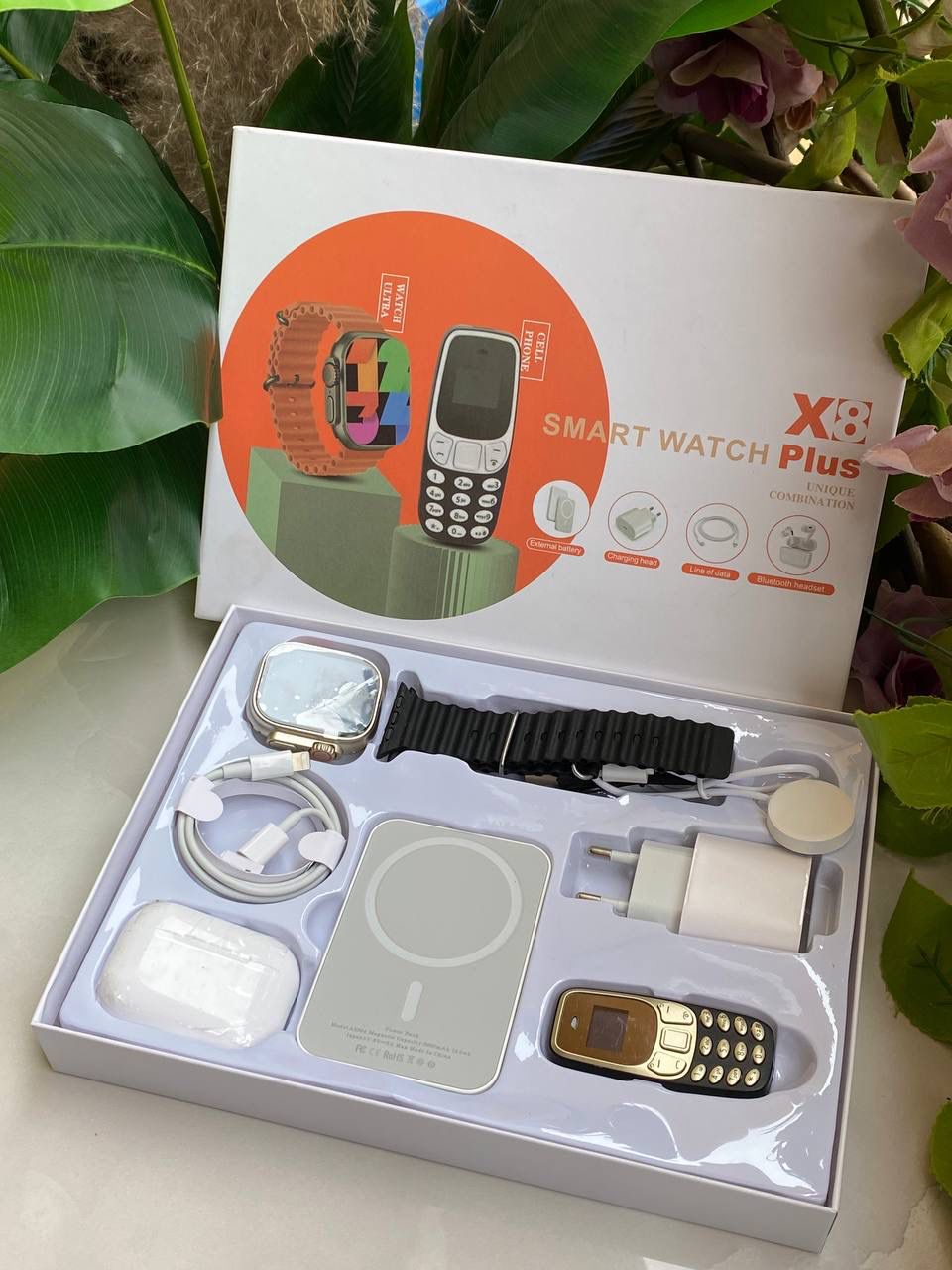 X8 PLUS SMART WATCH WITH A MINI PHONE,POWER BANK AND EARBUDS - Image 2