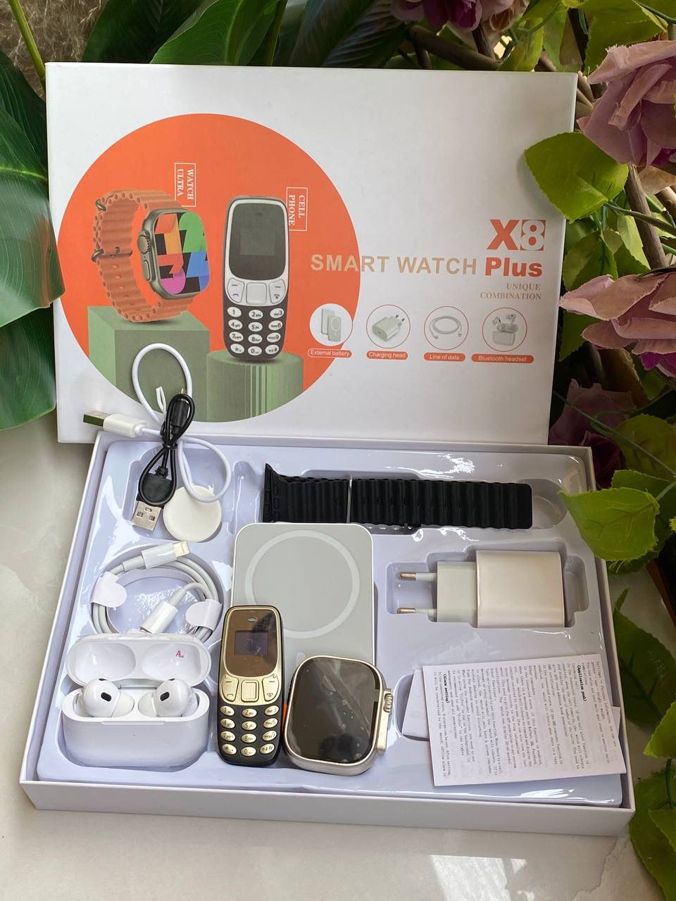 X8 PLUS SMART WATCH WITH A MINI PHONE,POWER BANK AND EARBUDS - Image 3