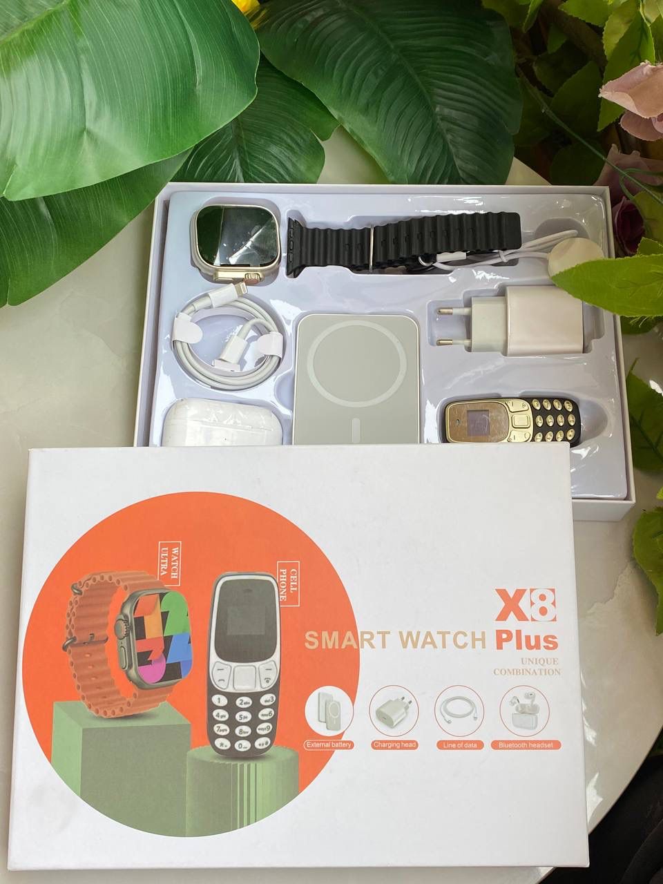 X8 PLUS SMART WATCH WITH A MINI PHONE,POWER BANK AND EARBUDS - Image 4